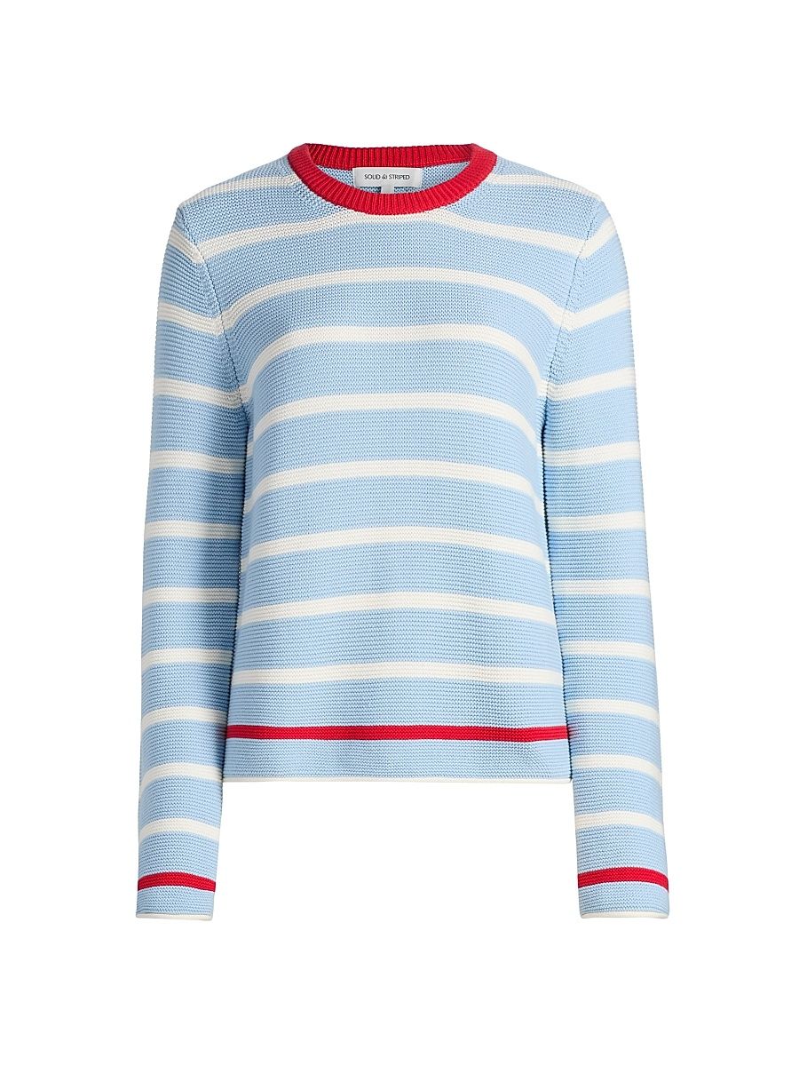 Women's The Hudson Striped Knit Sweater - Americana - Size Small