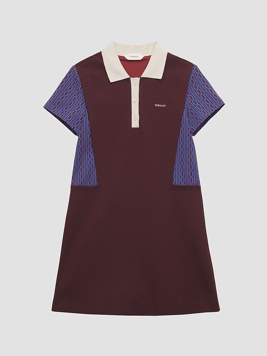 Little Girl's & Girl's Colorblock Polo Minidress - Light Bordeaux - Size 10