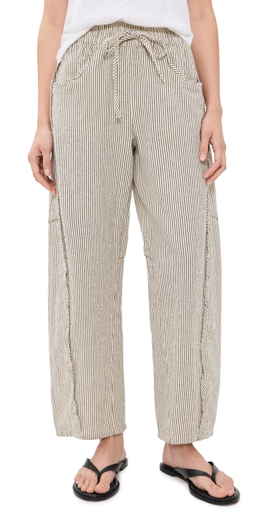 Free People Something Good Pants Ivory Combo XL