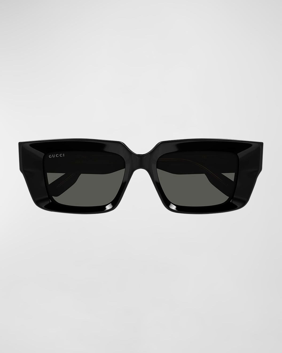 Beveled Acetate Rectangle Sunglasses