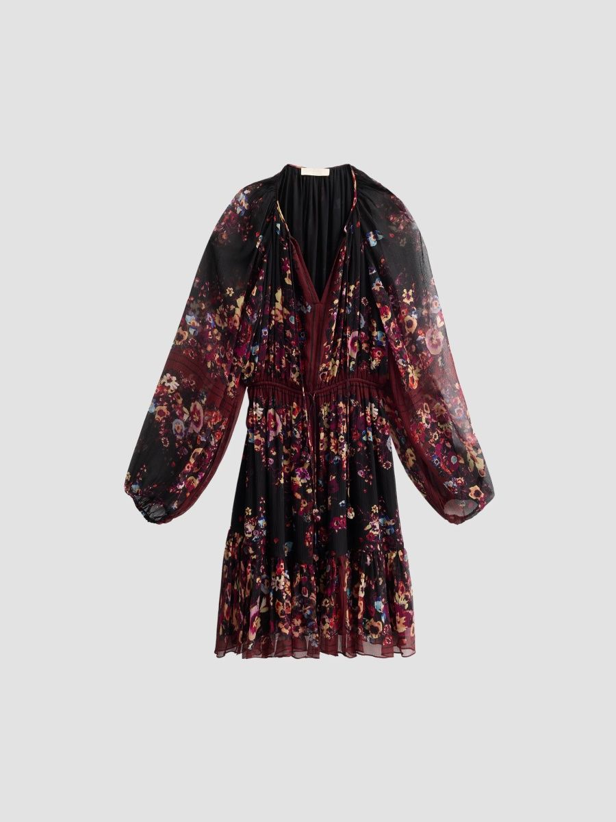 Ulla Johnson Women's Mariselle Floral Silk Mini Dress - Amaranthus - Size 12