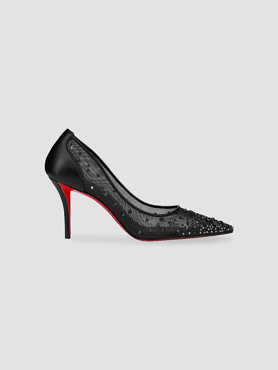 Christian Louboutin Women's Miss Z Degrastrass Perla Pumps - Black - Size 12