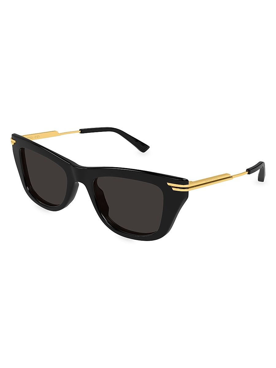 Women's Combi 50MM Square Sunglasses - Black Gold Black