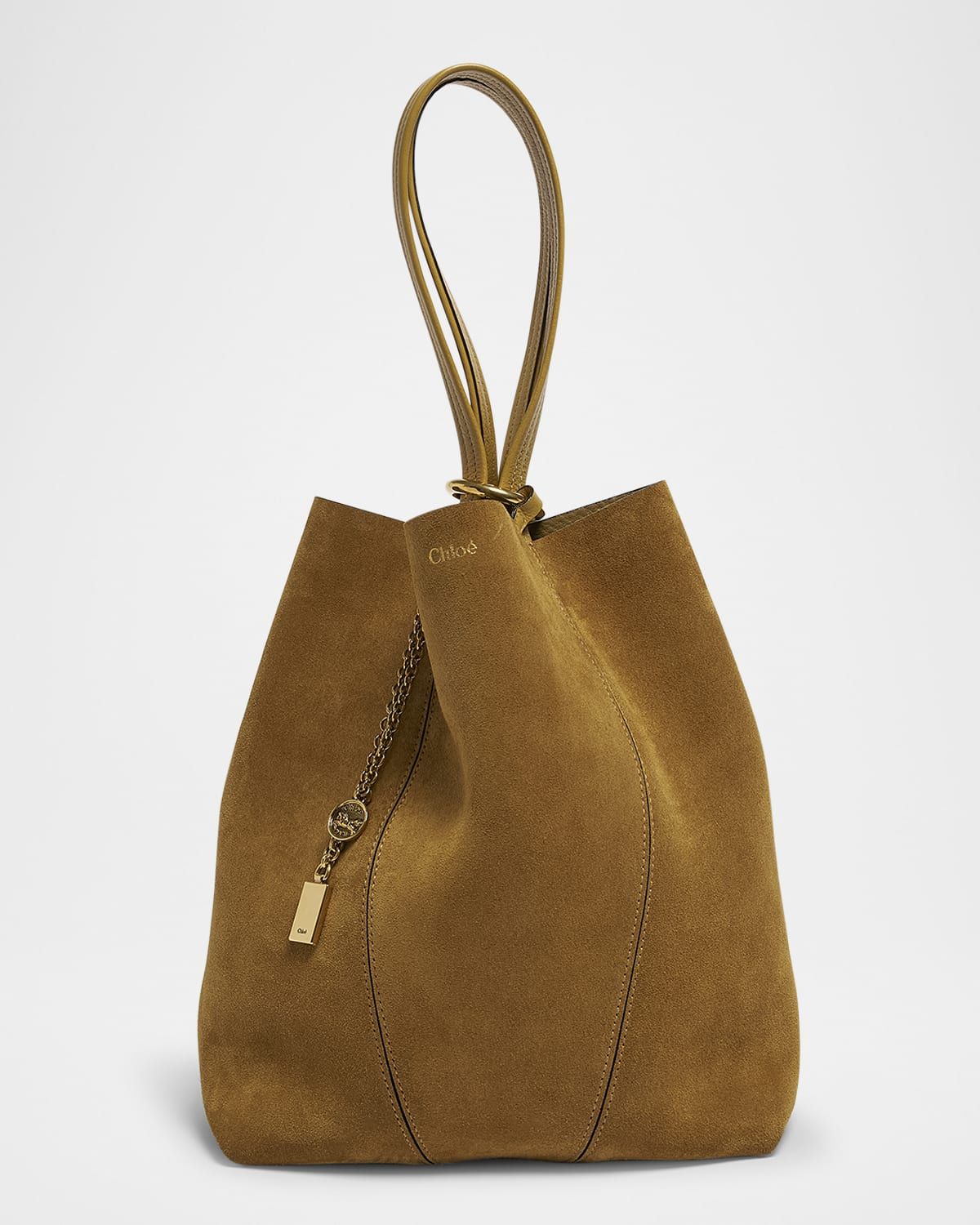 Spin Medium Tote Bag in Suede