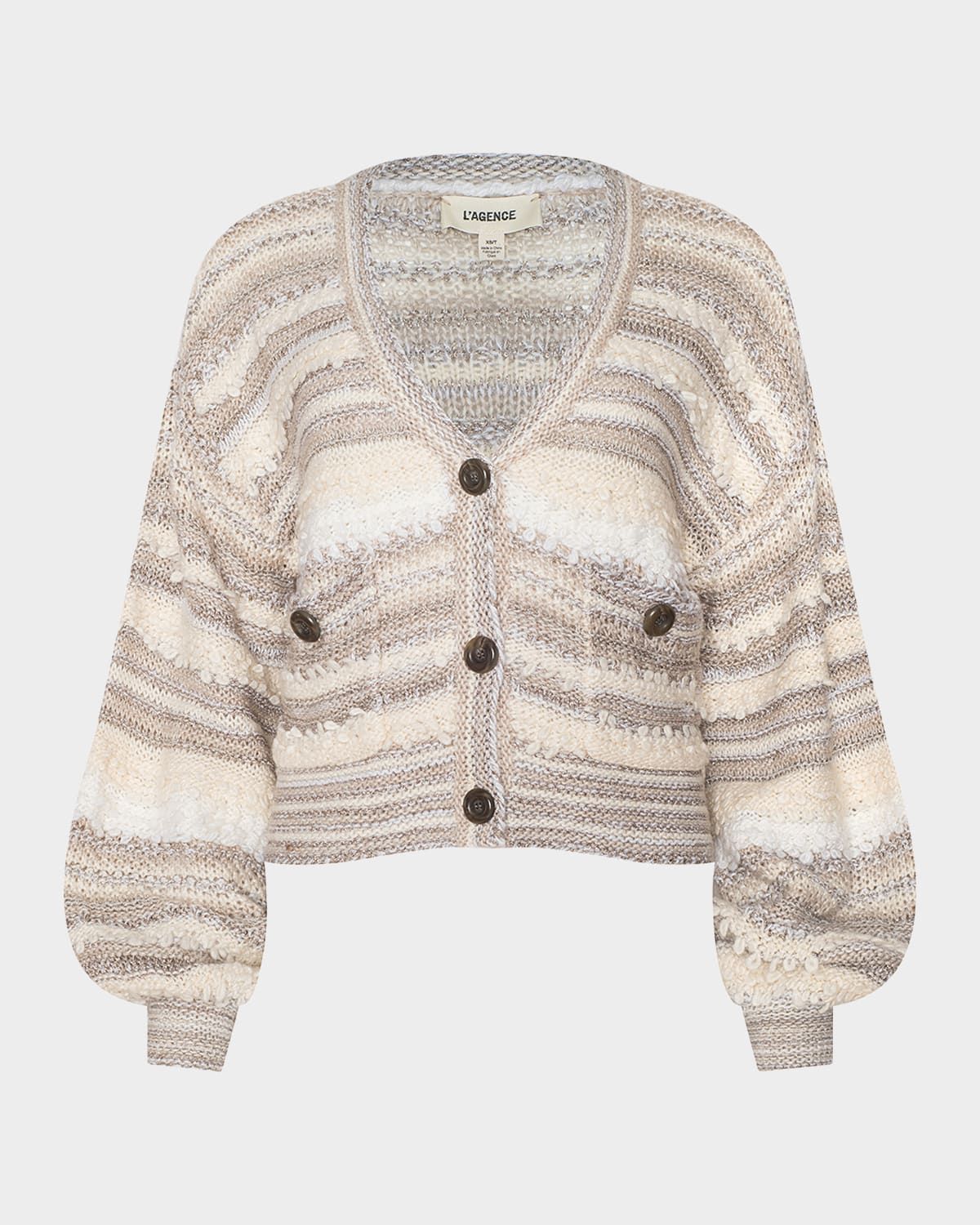 Harriet Blouson-Sleeve Cardigan