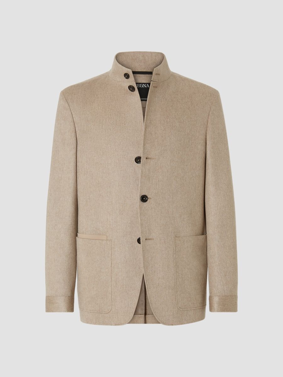 ZEGNA Men's Oasi Cashmere II Conte Jacket - Light Taupe - Size 50
