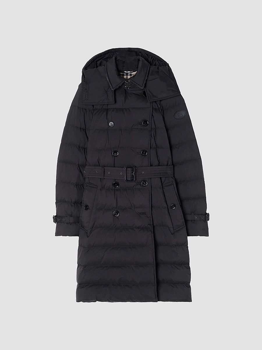 Burberry Women's Audley Puffer Trench Coat - Black - Size XXS