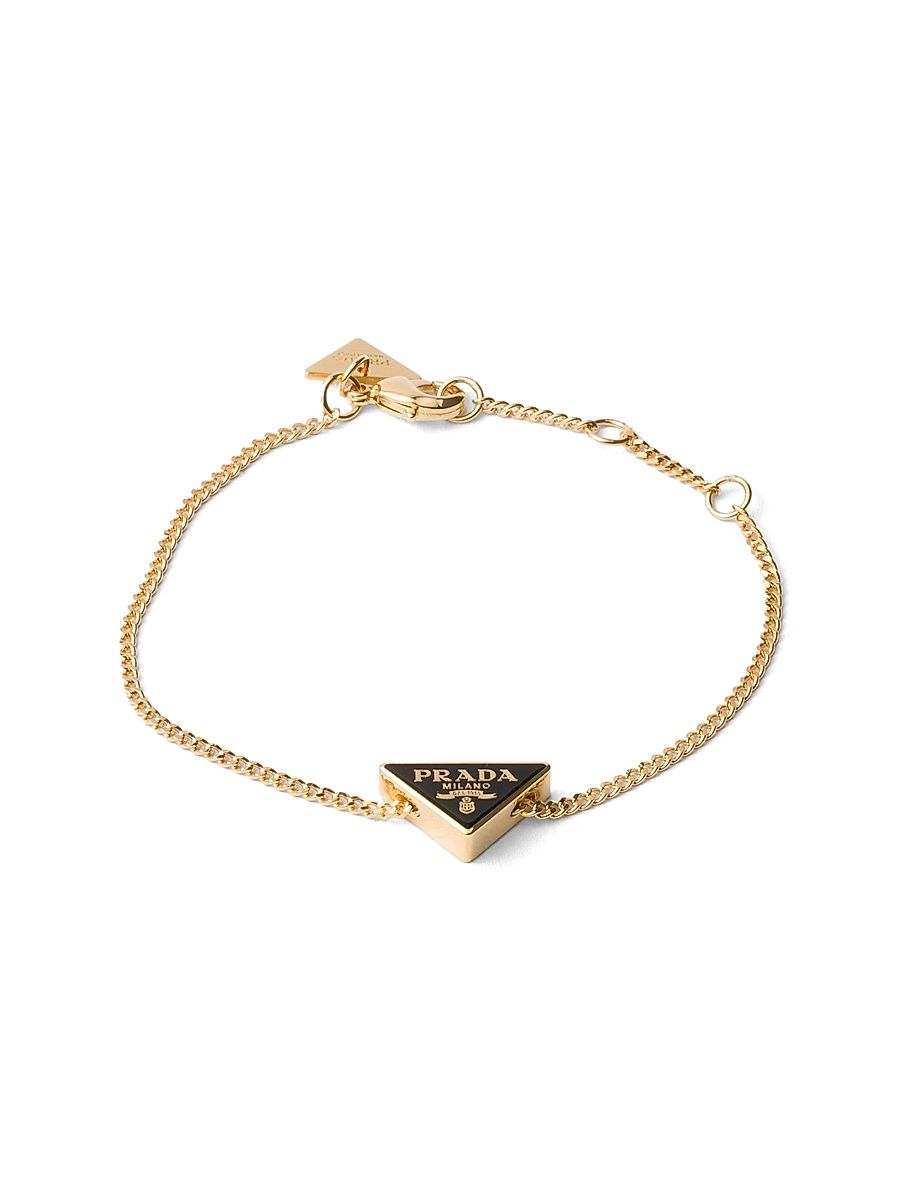 Women's Enameled Metal Bracelet - Gold Black