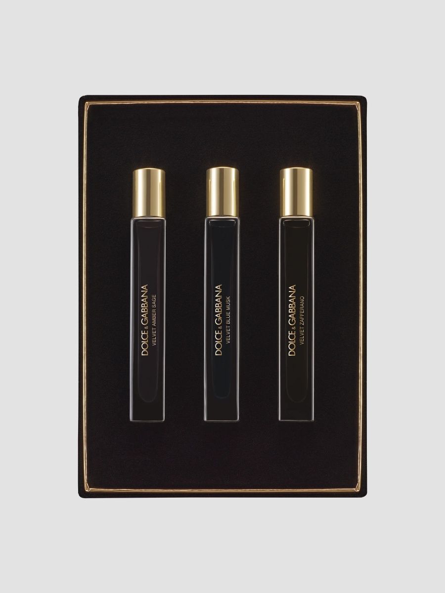 Dolce & Gabbana Velvet Collection Opulent 3-Piece Travel Set