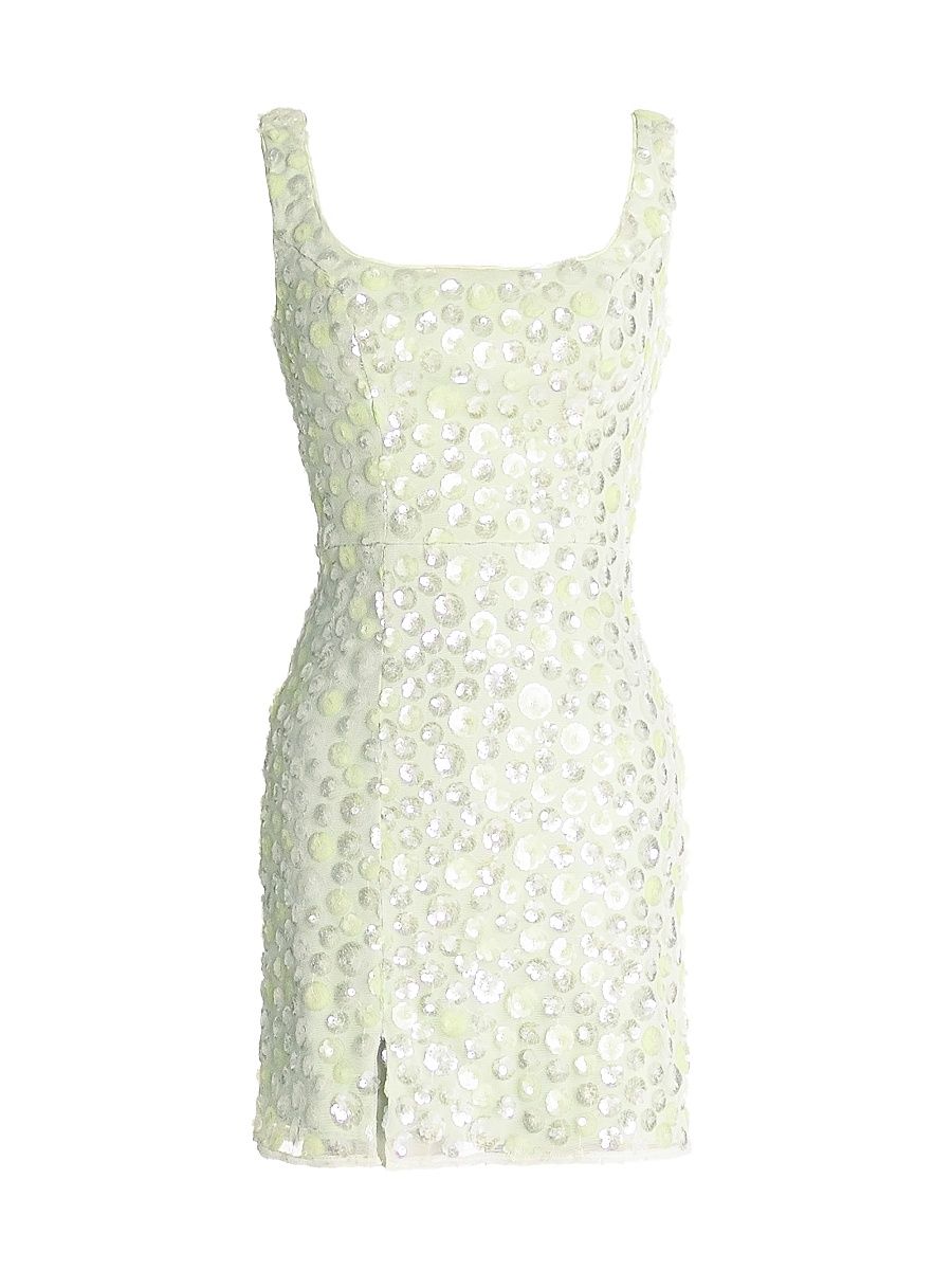 Women's Moxie Sequined Minidress - Lemongrass Multi - Size XXL