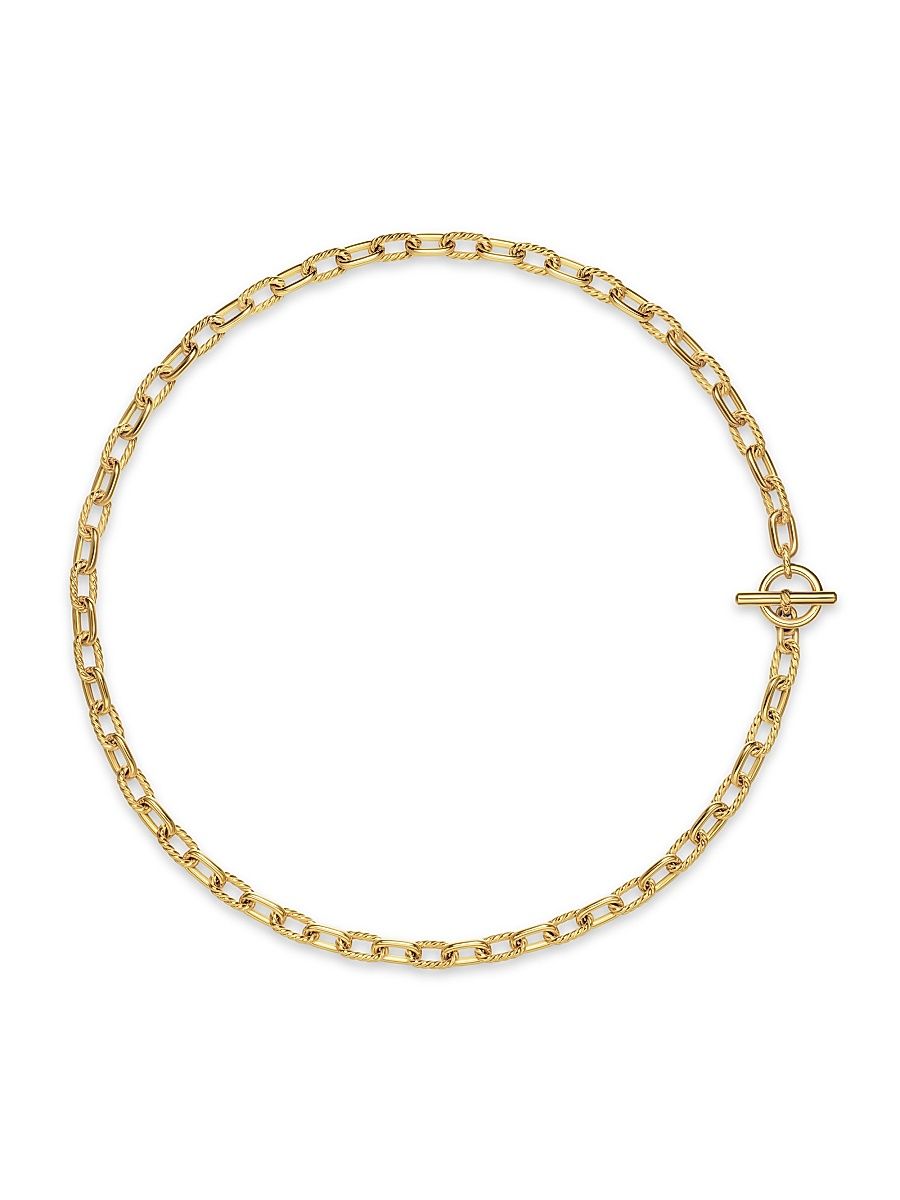 Women's DY Madison Toggle Chain Necklace in 18K Yellow Gold, 5.5MM - Gold - Size 18