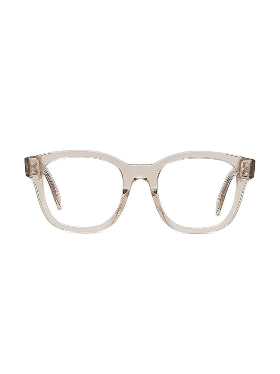 Women's 50MM Square Optical Glasses - Beige