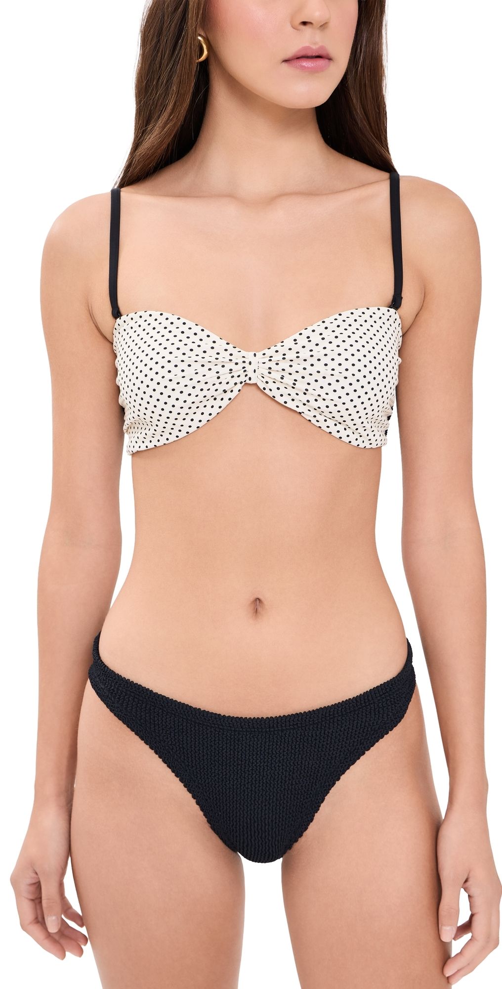 Hunza G Delphine Bikini Set Black/Polka Dot L/XL