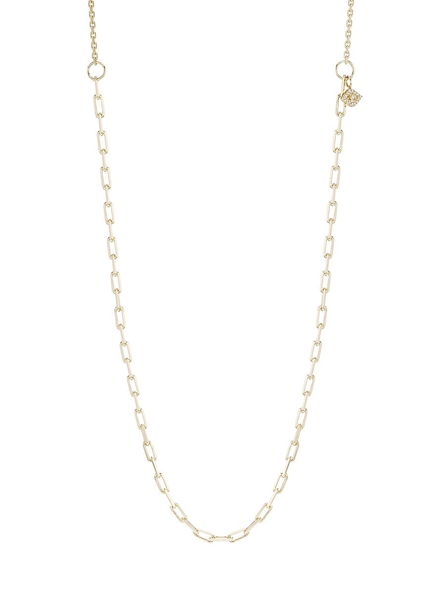 Women's 14K Gold & Diamond Mixed Chain Long Necklace - Yellow Gold