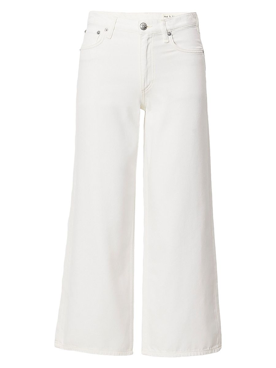 Women's Andi Featherweight Wide-Leg Ankle Jeans - White - Size 26