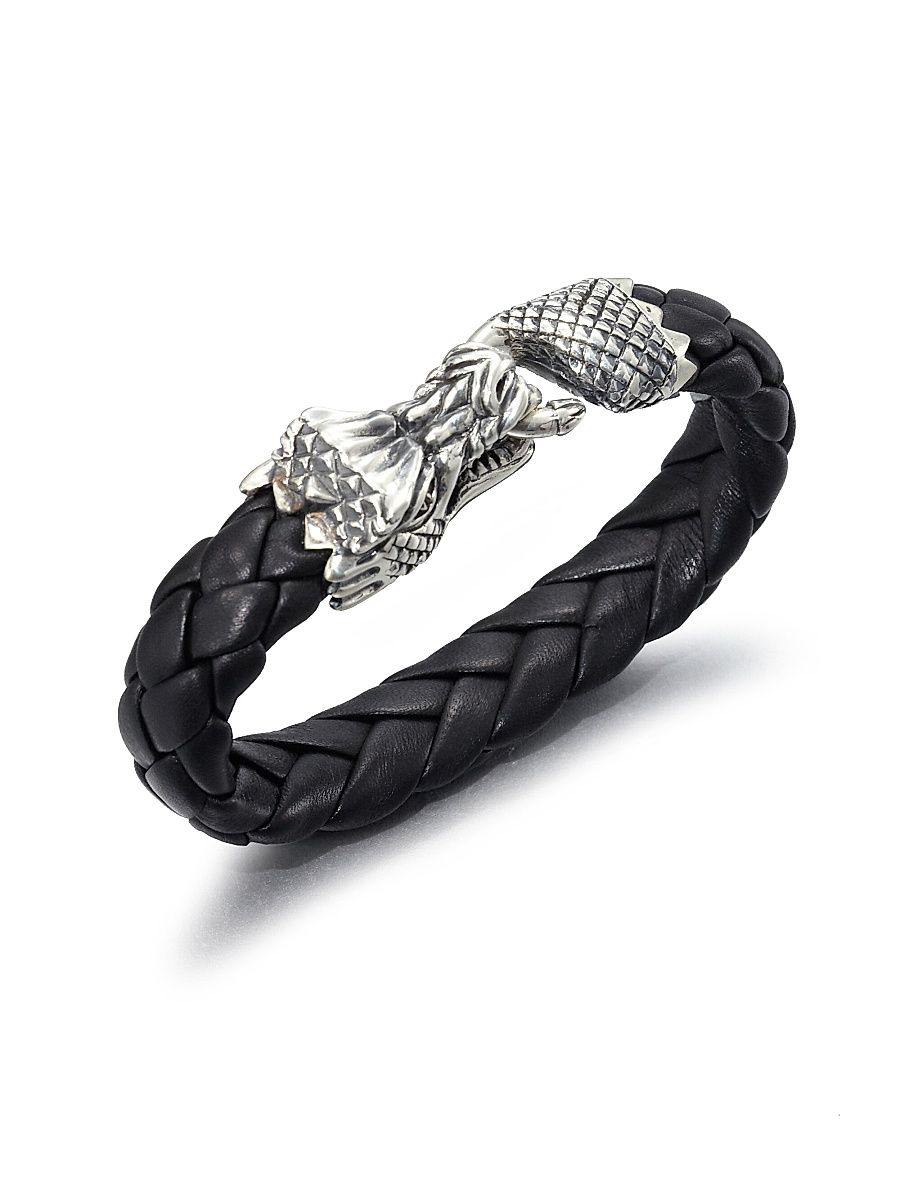 Men's Leather Bracelet - Black