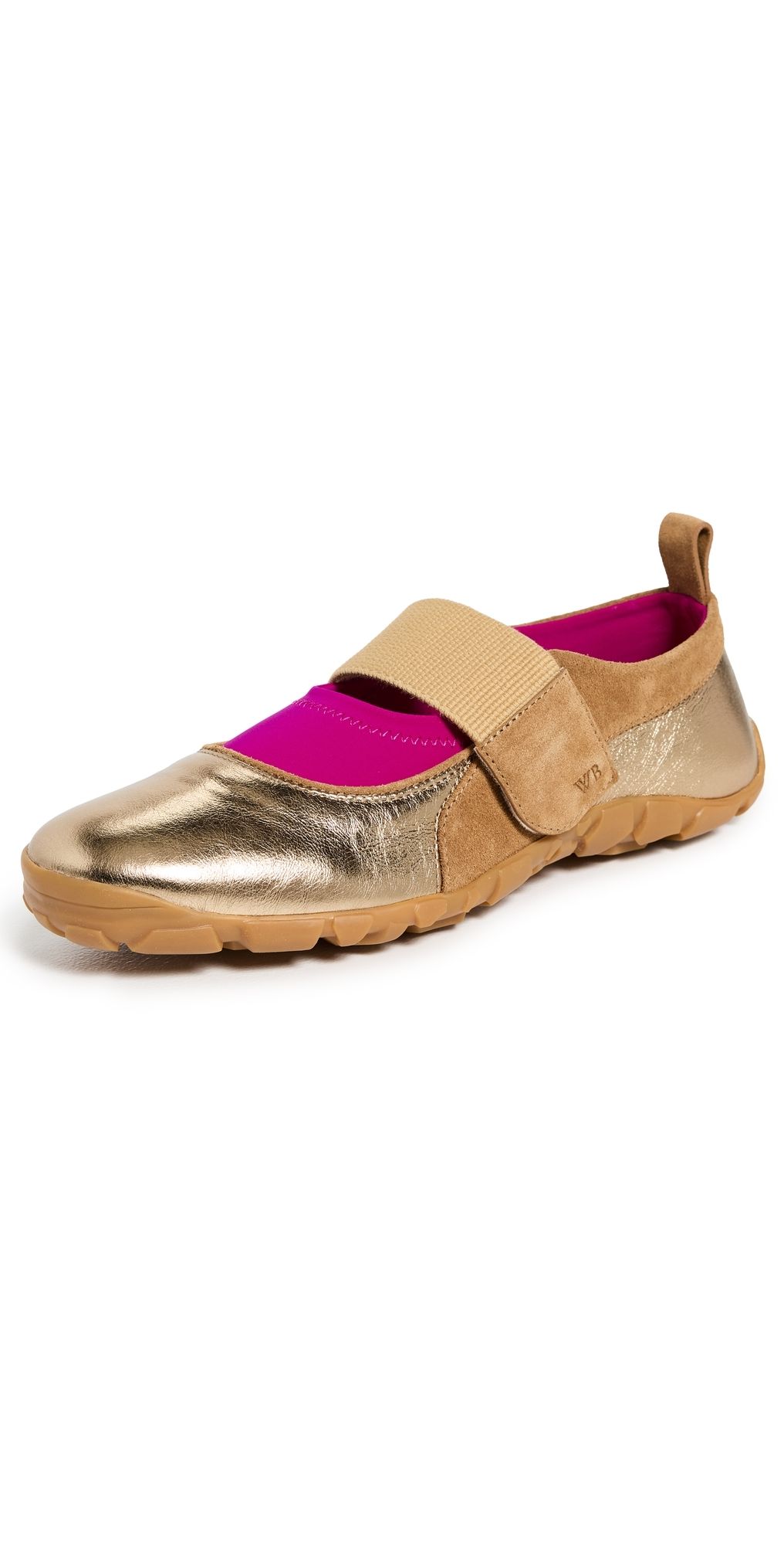 Wales Bonner Strap Sneakers Gold/Beige/Fuchsia 41
