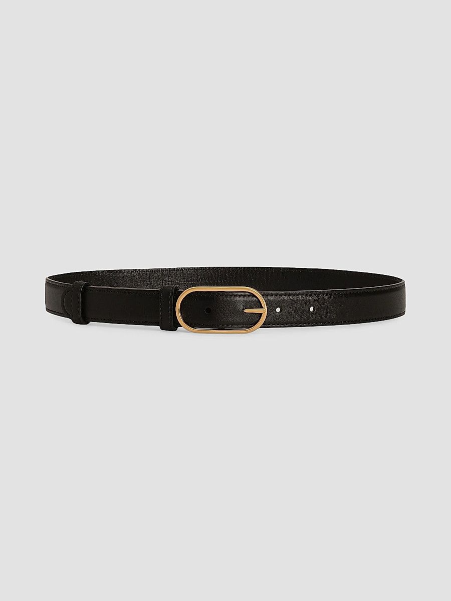 Dolce & Gabbana Women's Italian Tailoring DG Leather Belt - Nero - Size Medium