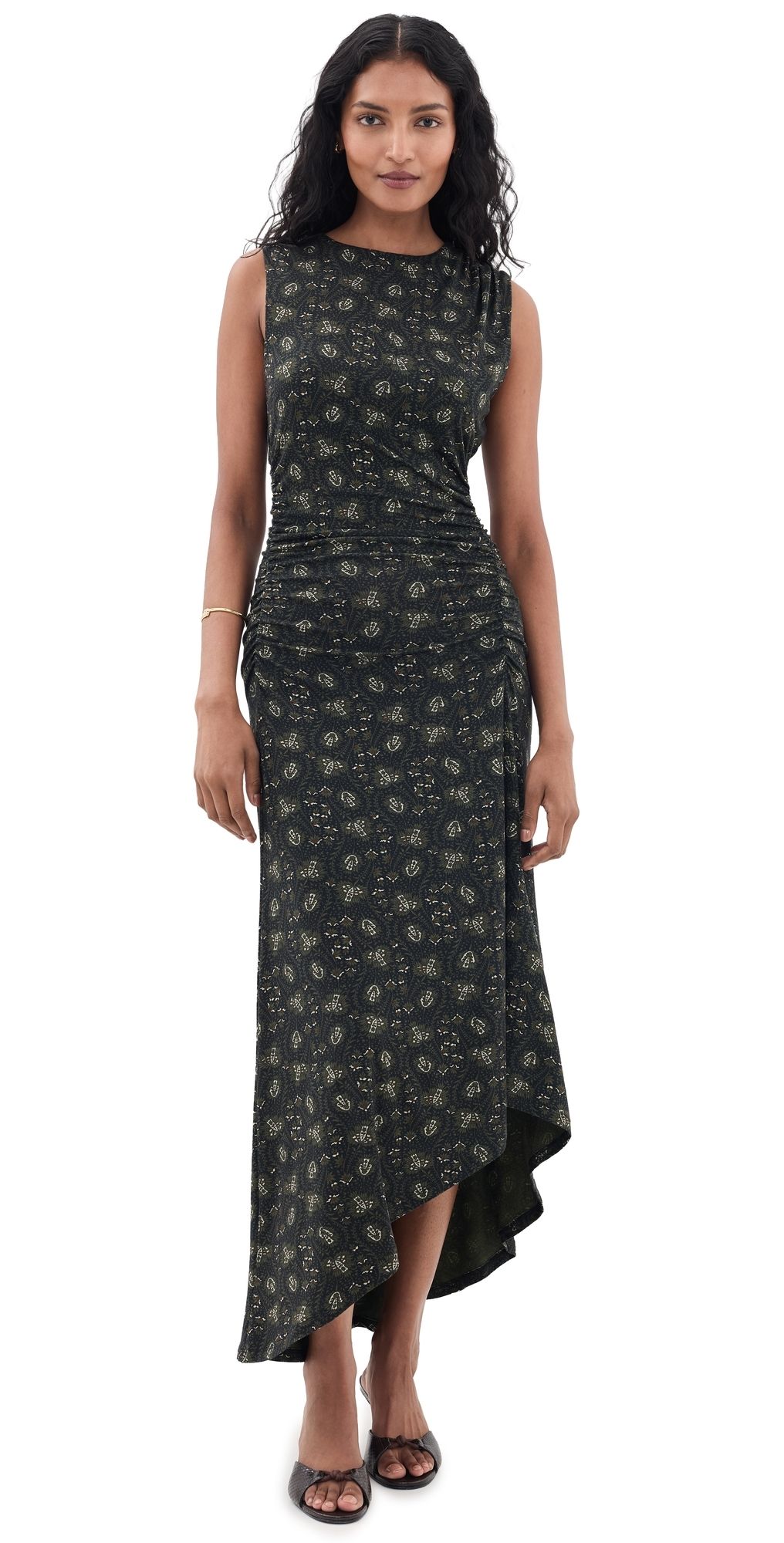 Veronica Beard Jean Sleeveless Theodora Dress Black multi L