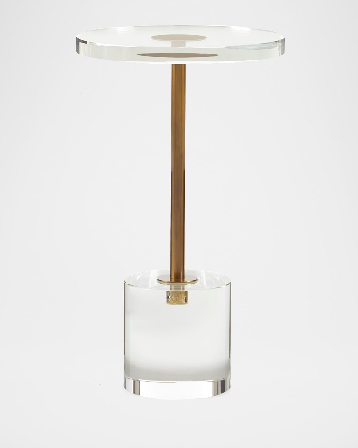 Brass and Acrylic Martini Side Table