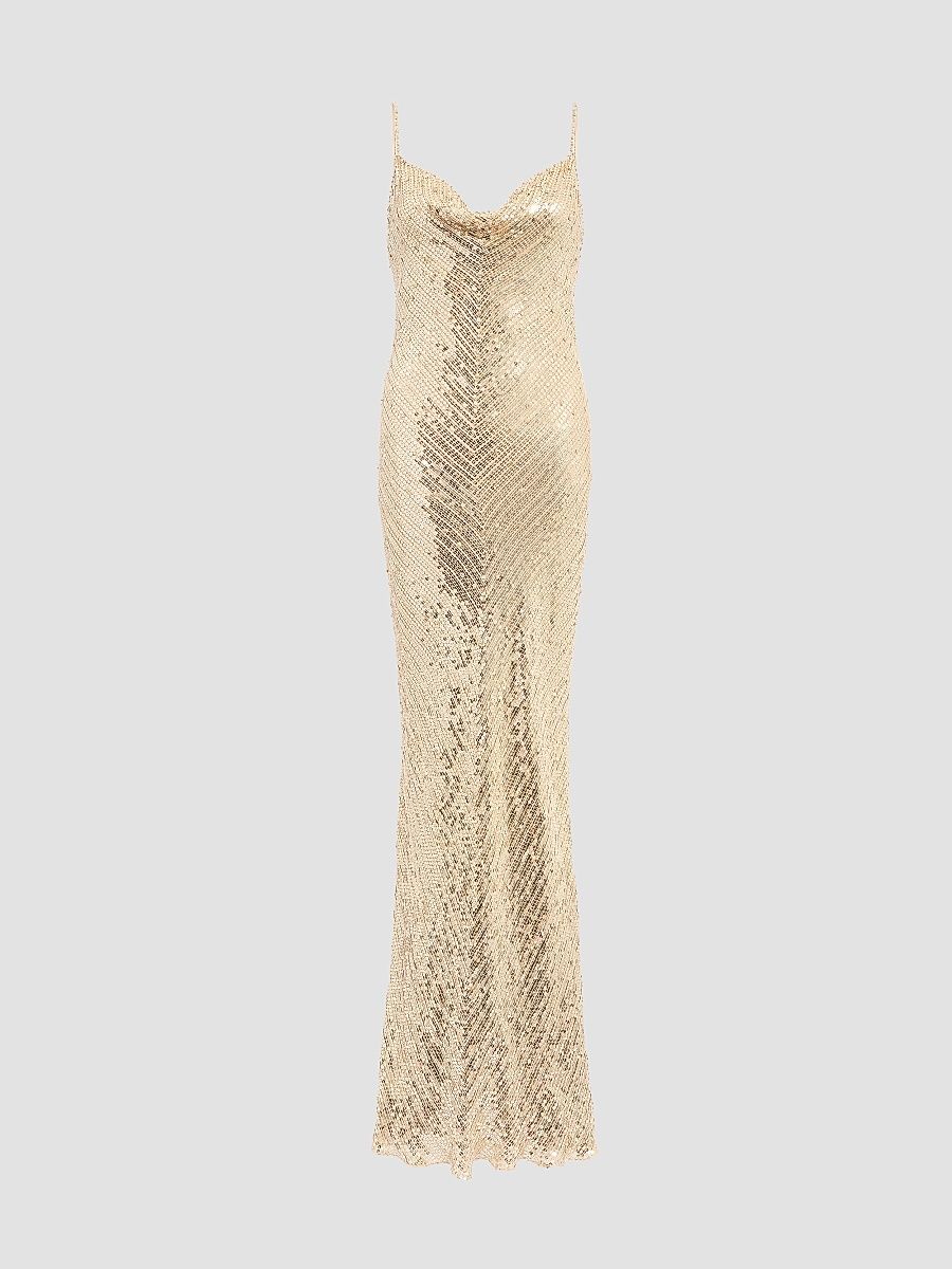 Jenny Packham Women's Ariel Sequined Gown - Illusion - Size 2
