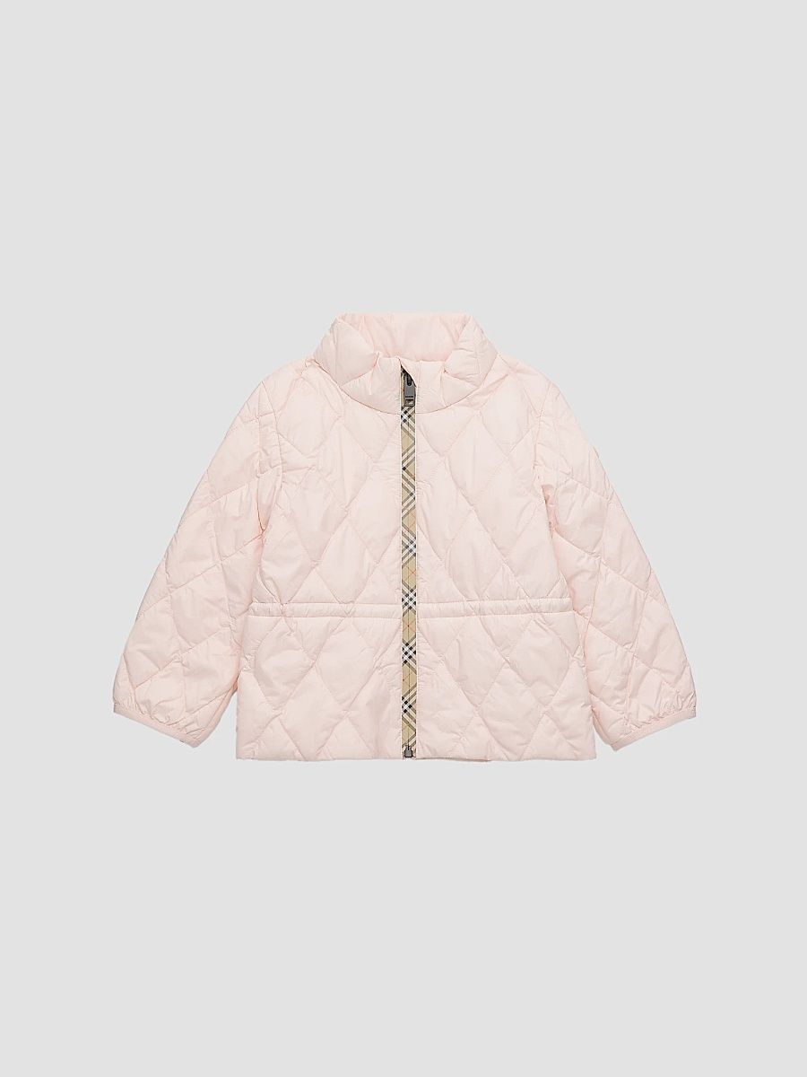 Burberry Girl's Baby Girl's & Little Girl's Quilted Check-Trimmed Jacket - Compact Pink - Size 6 Months