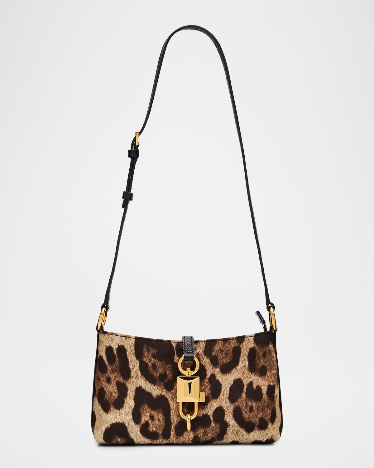 Lock Leopard-Print Shoulder Bag