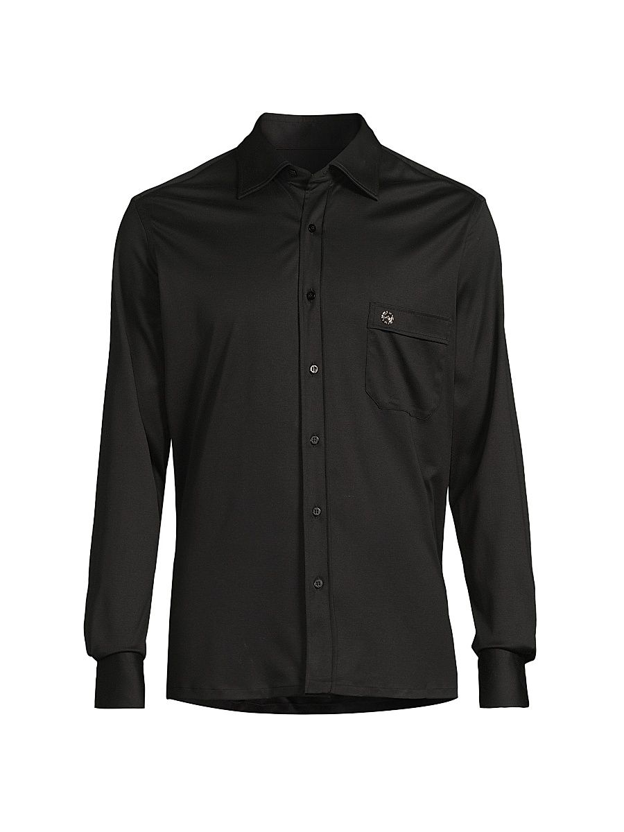 Men's Logo Cotton T-Shirt - Black - Size 43