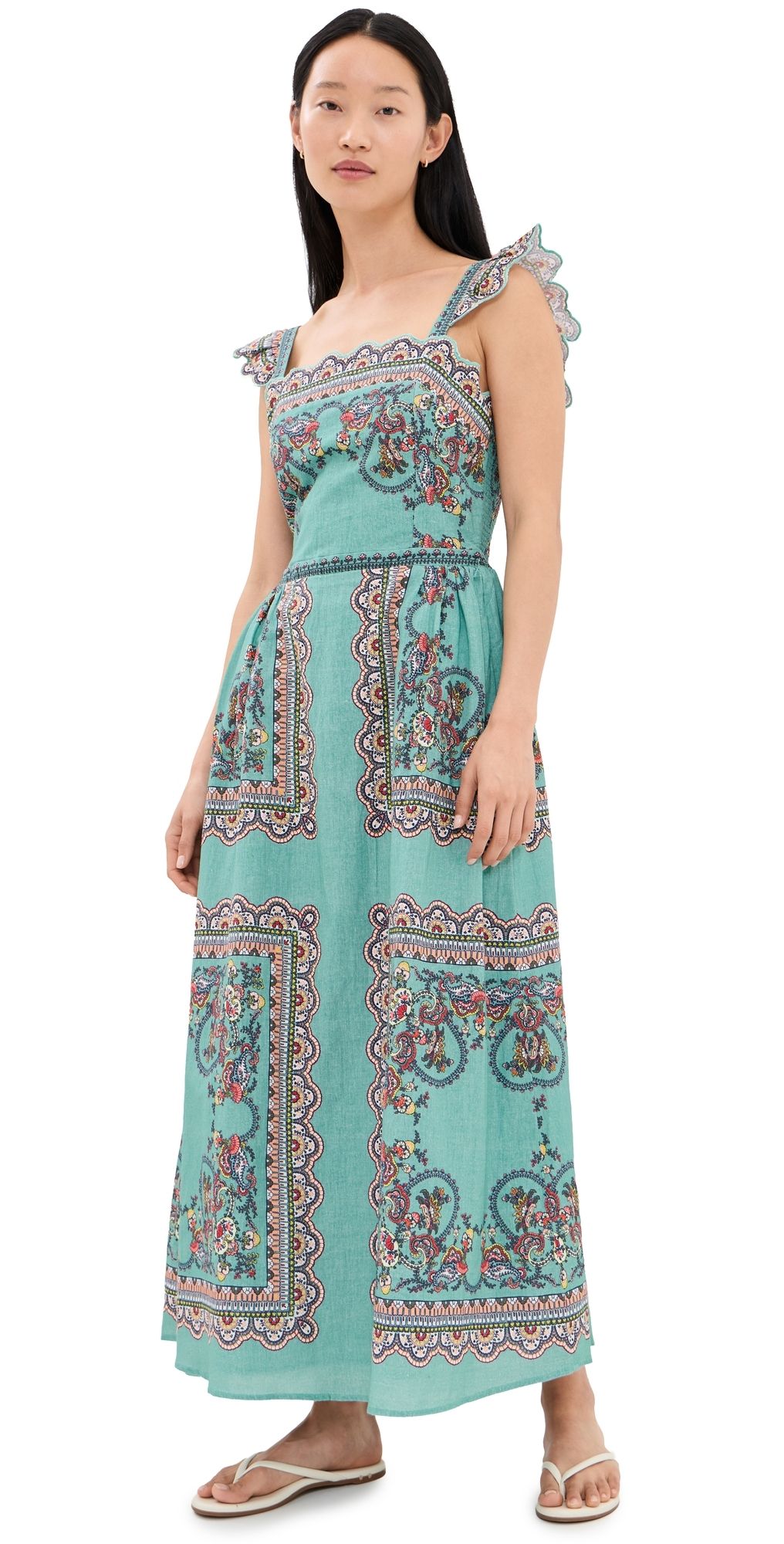 Cleobella Veronique Ankle Dress Bleura Print M