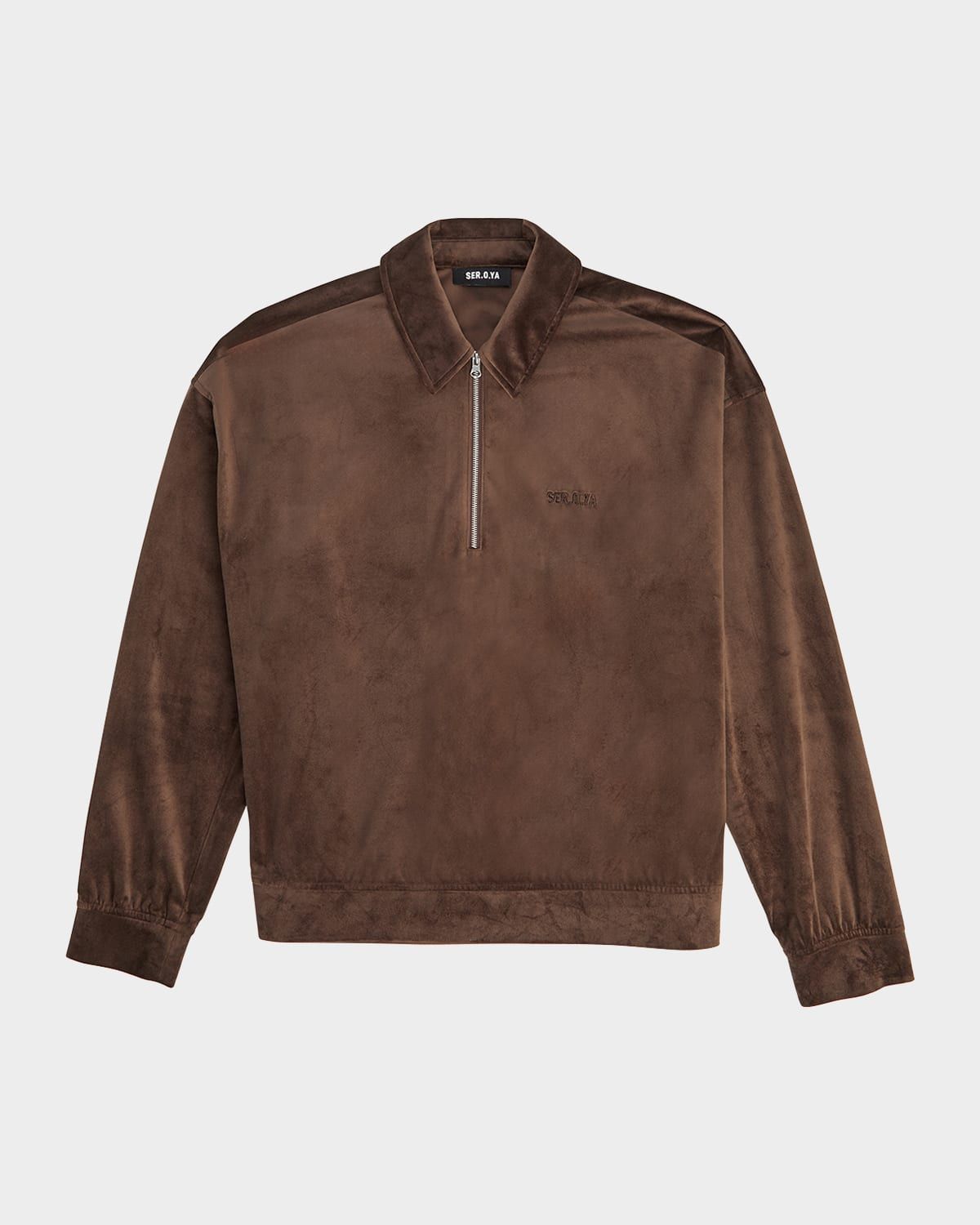 Men & apos;s Charles Velvet Quarter-Zip Sweatshirt