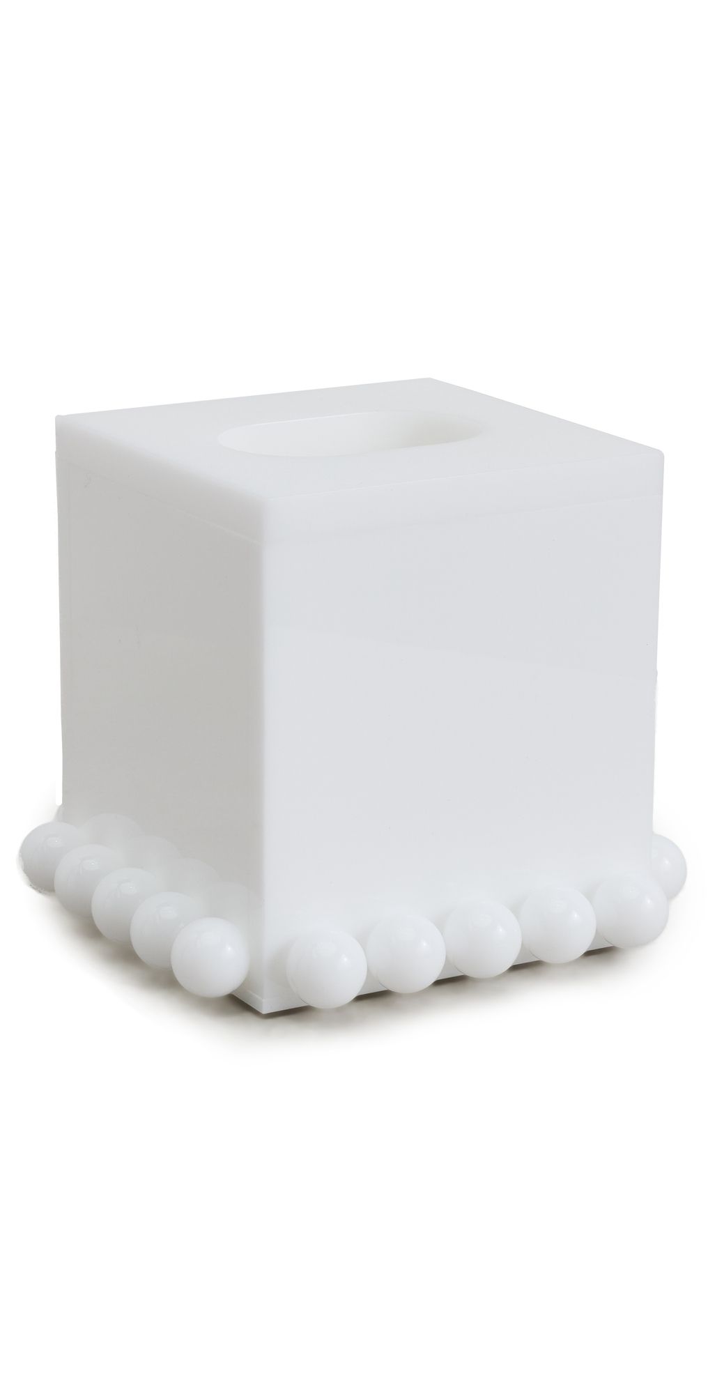 Tizo Design Lucite Tissue Box with Lid White Bubble White One Size