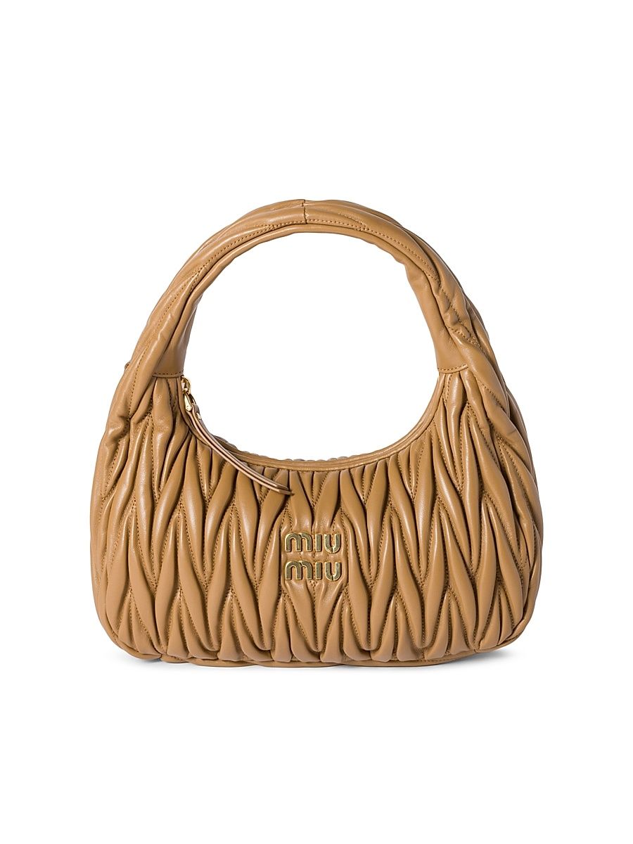 Women's Wander Matelassé Nappa Leather Top Handle Bag - Brown