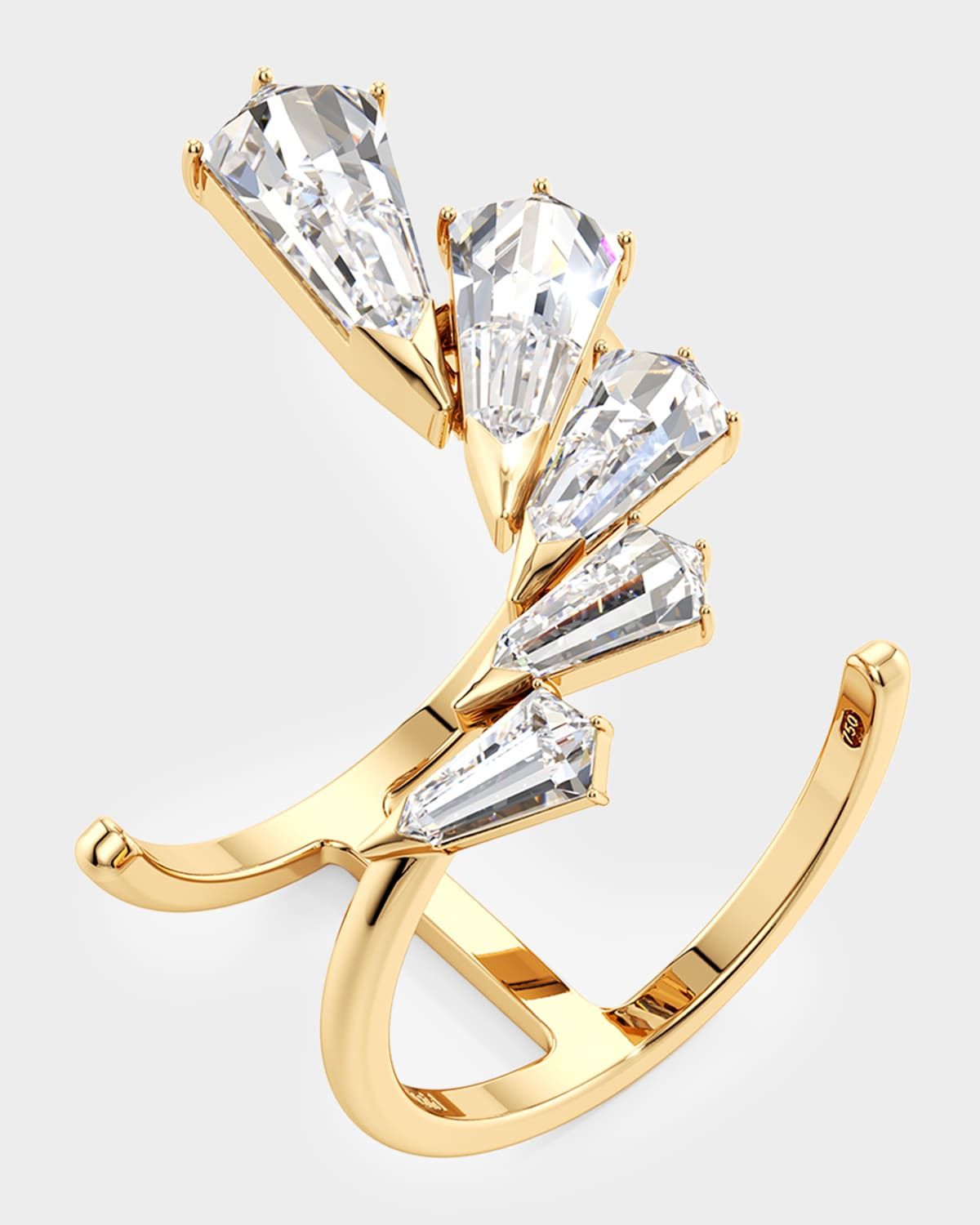 Phoenix Lab-Grown Diamond Wing Open Ring in 18K Yellow Gold