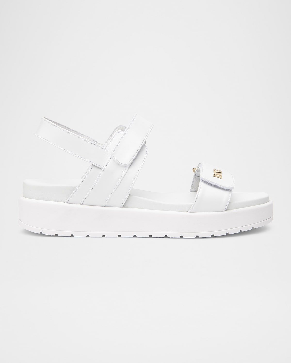 Leather Double-Grip Flatform Sandals