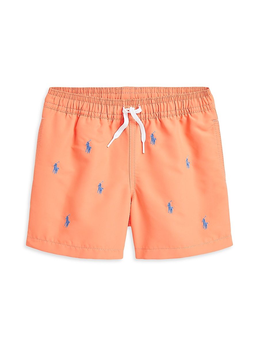 Little Boy's & Boy's Pony Embroidered Swim Shorts - Poppy - Size 16
