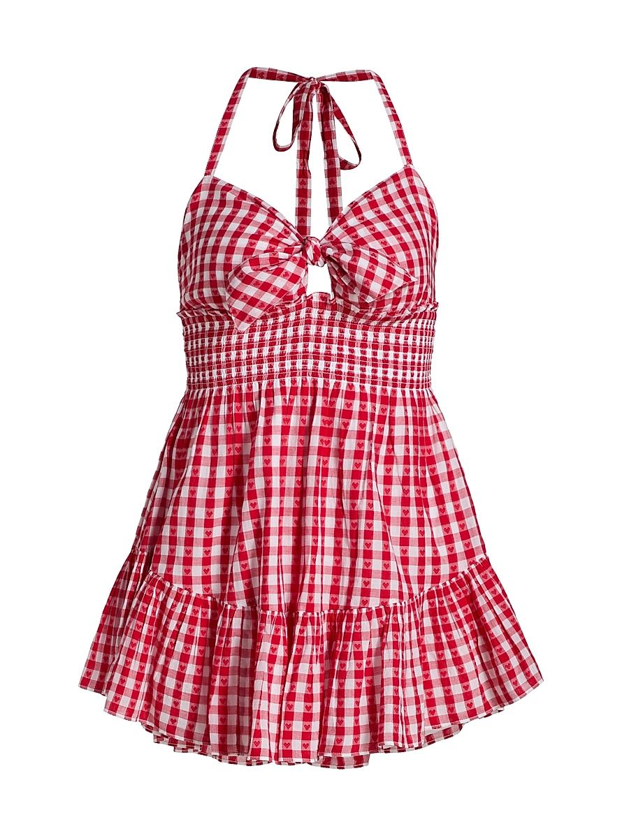 Women's Trishelle Gingham Minidress - Cupids Bow - Size Medium