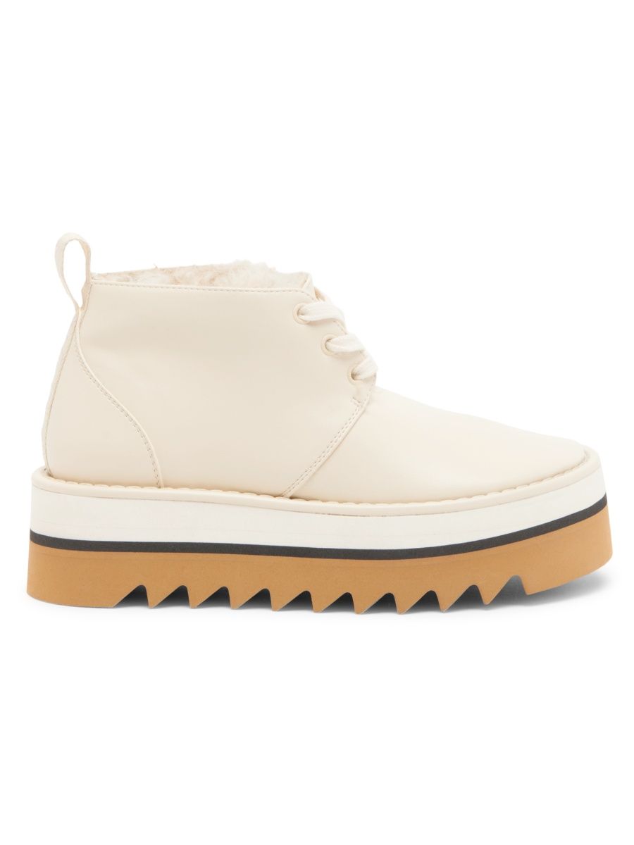 Stella McCartney Women's Sneakelyse 50MM Lace-Up Booties - Cream - Size 11