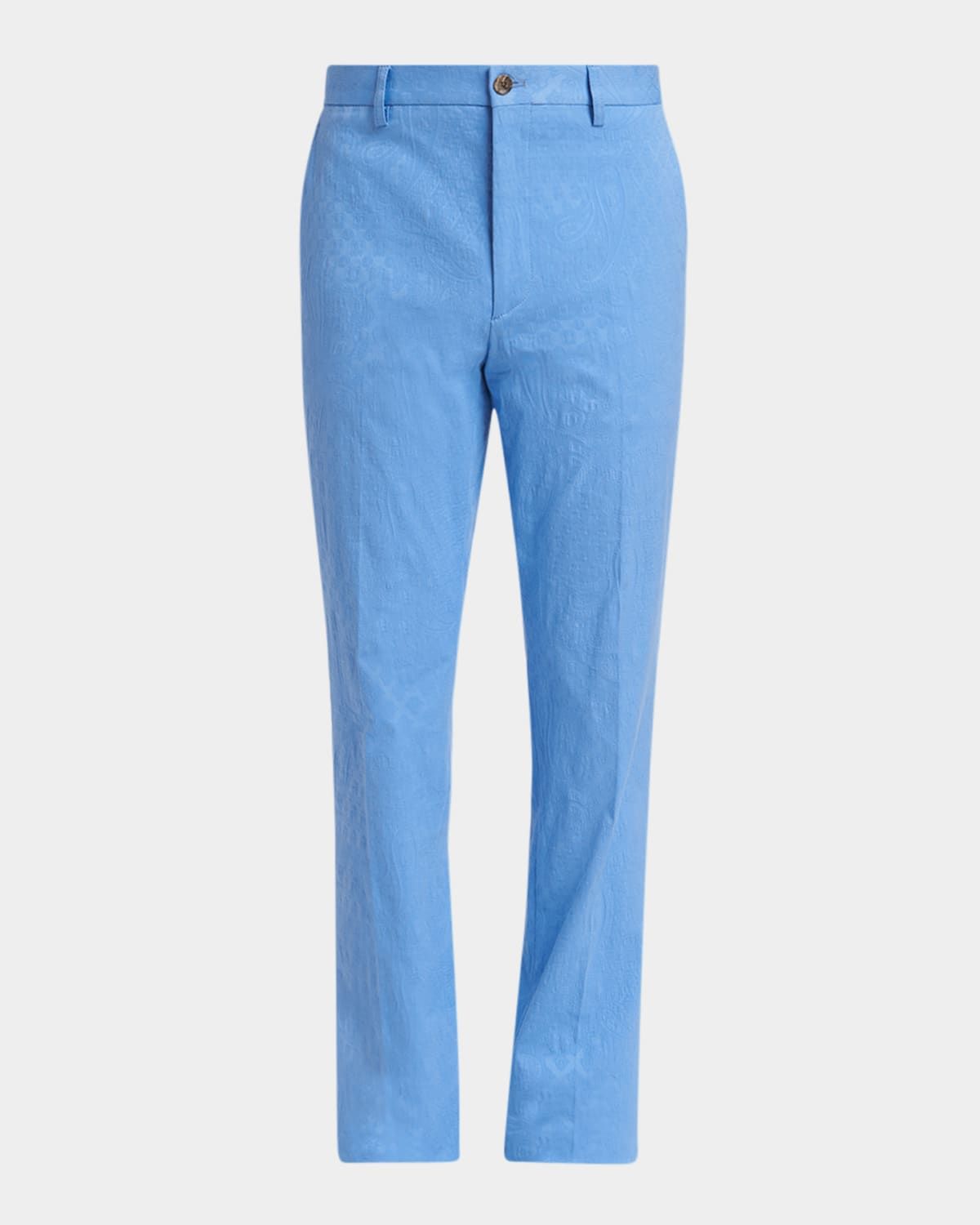 Men & apos;s Tonal Paisley Stretch Cotton Pants