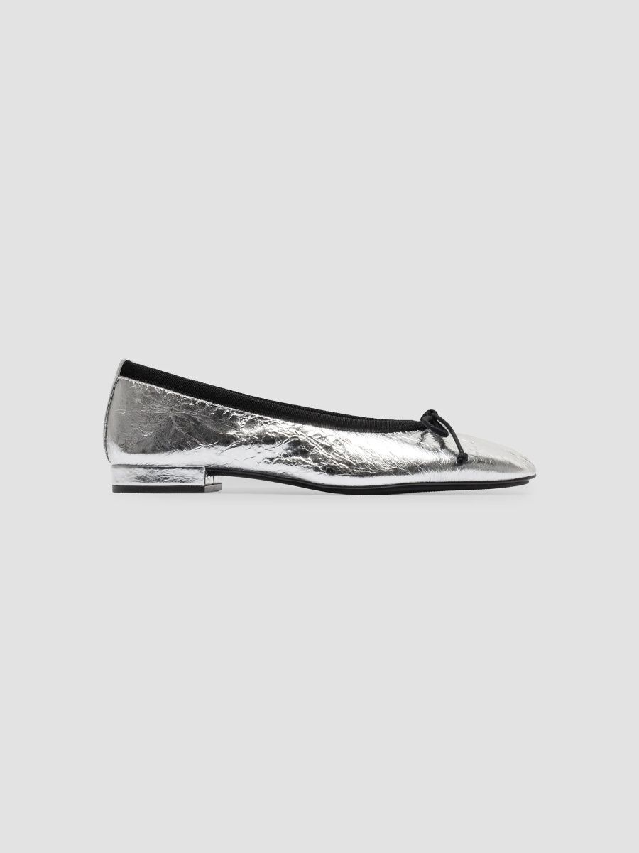 Bernardo Women's Barbara Ballet Flats - Silver - Size 11