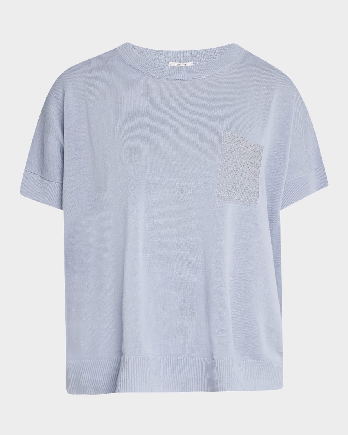 Chain-Embellished Knit Sweater