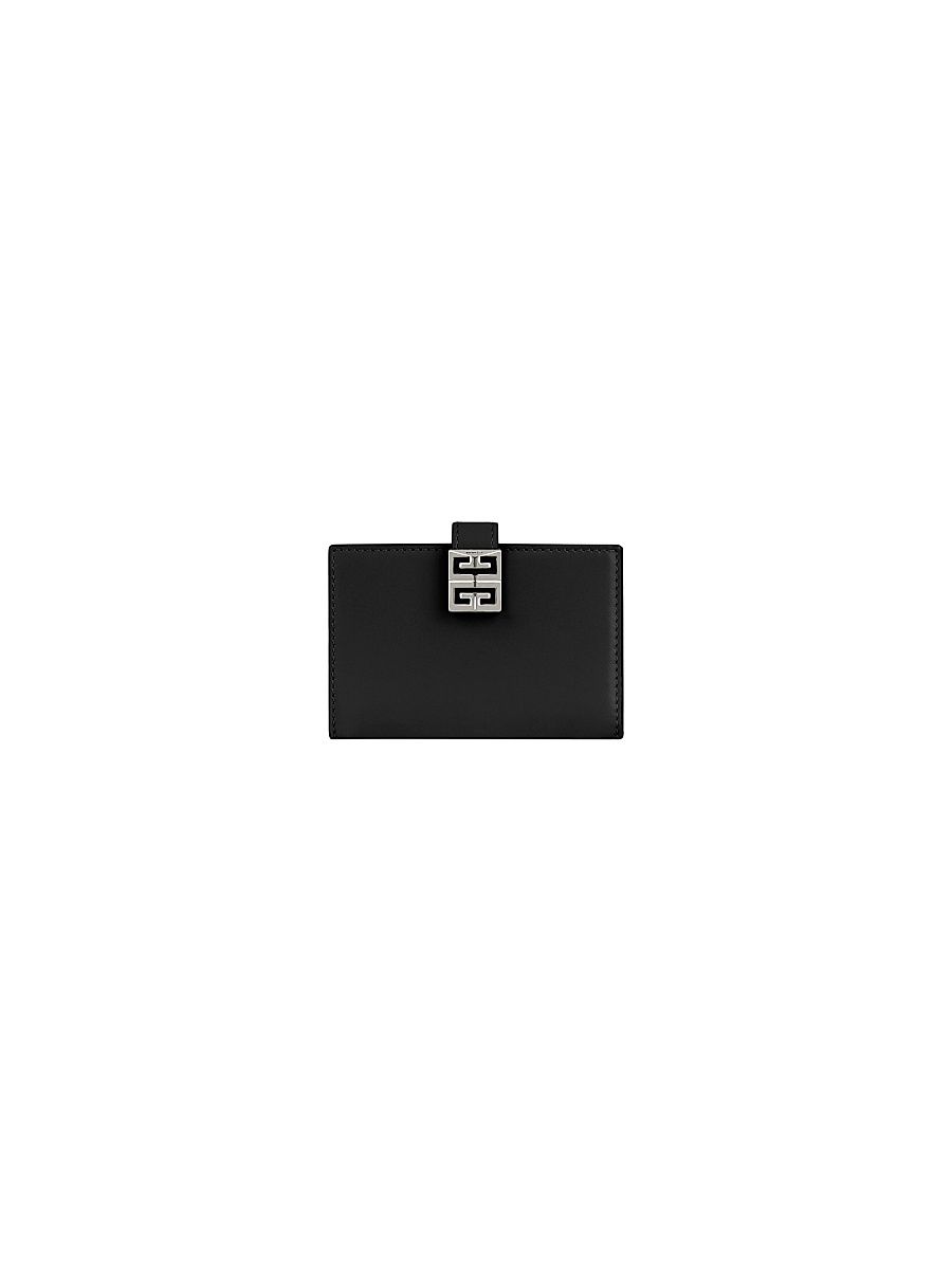Women's 4G Card Holder In Box Leather - Black