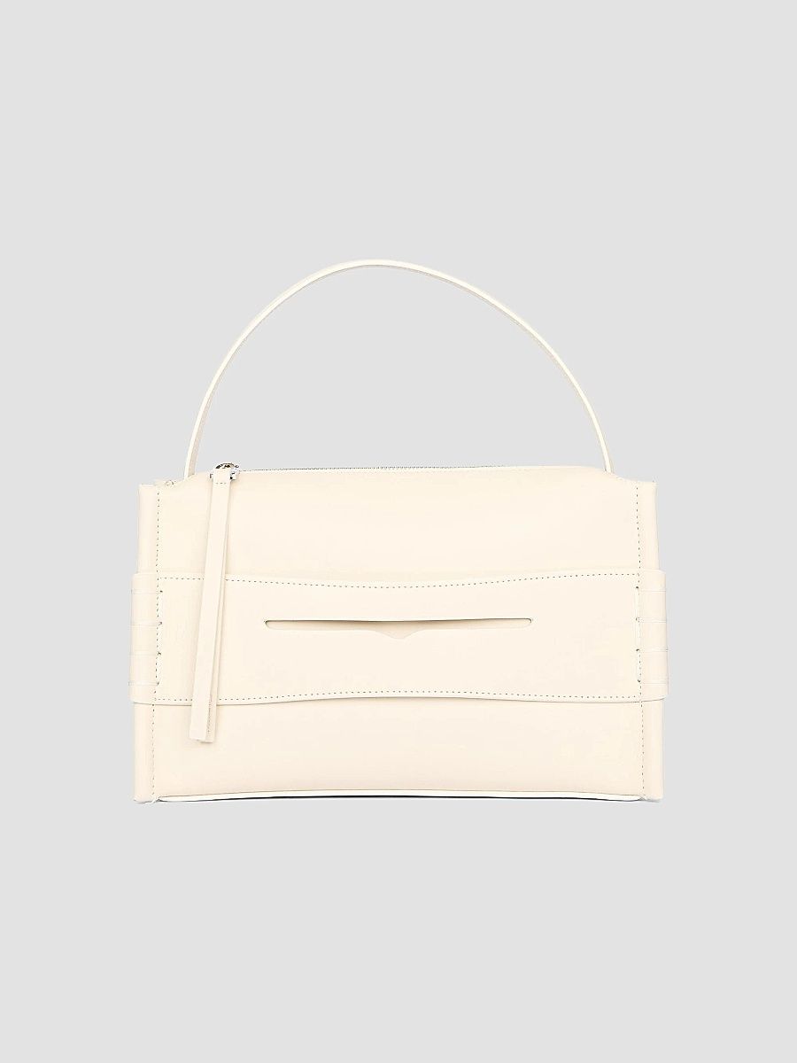 JW Anderson Women's Loafer Leather Top Handle Bag - Off White