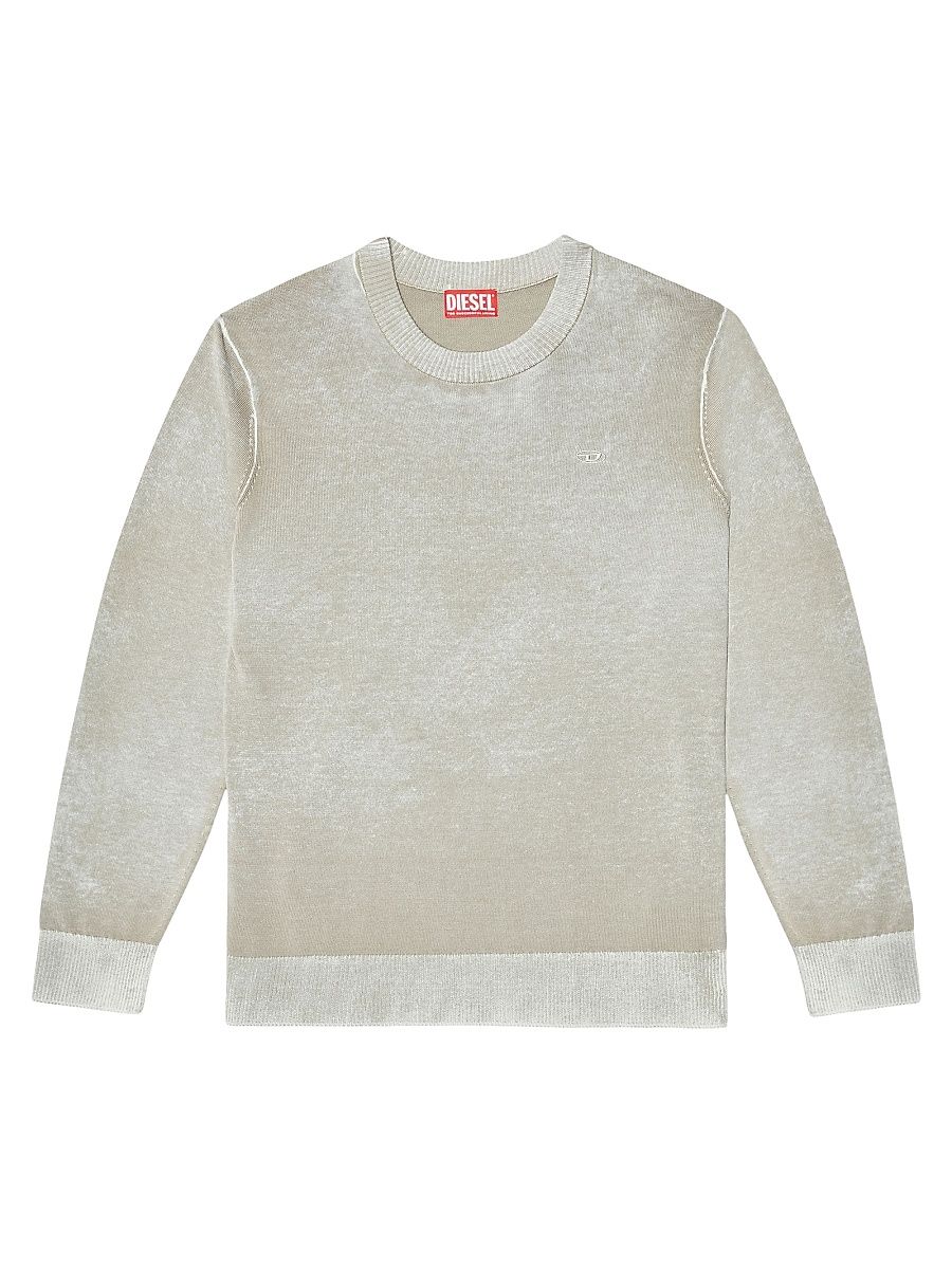 Men's Laurent Faded Cotton Sweater - Sandy Beige - Size Large