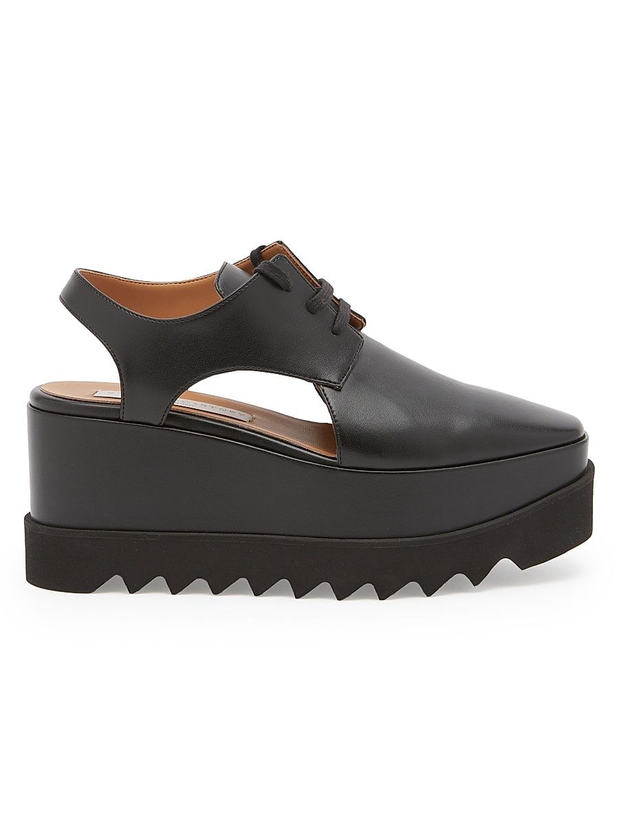 Women's Elyse 75MM Cut-Out Platform Derbys - Black - Size 11
