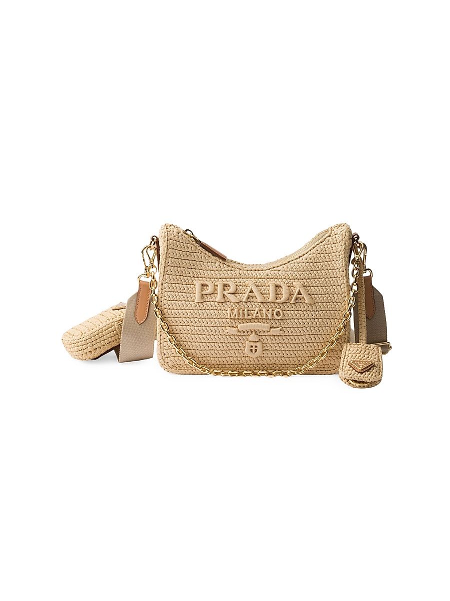 Women's Re-Edition 2005 Crochet Shoulder Bag - Beige Khaki