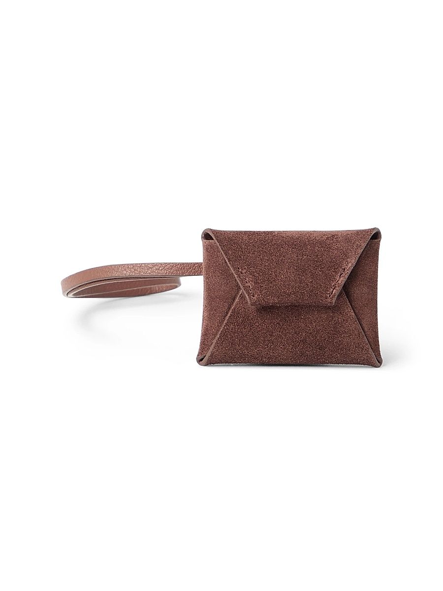 Women's Suede Bag Charm - Burgundy
