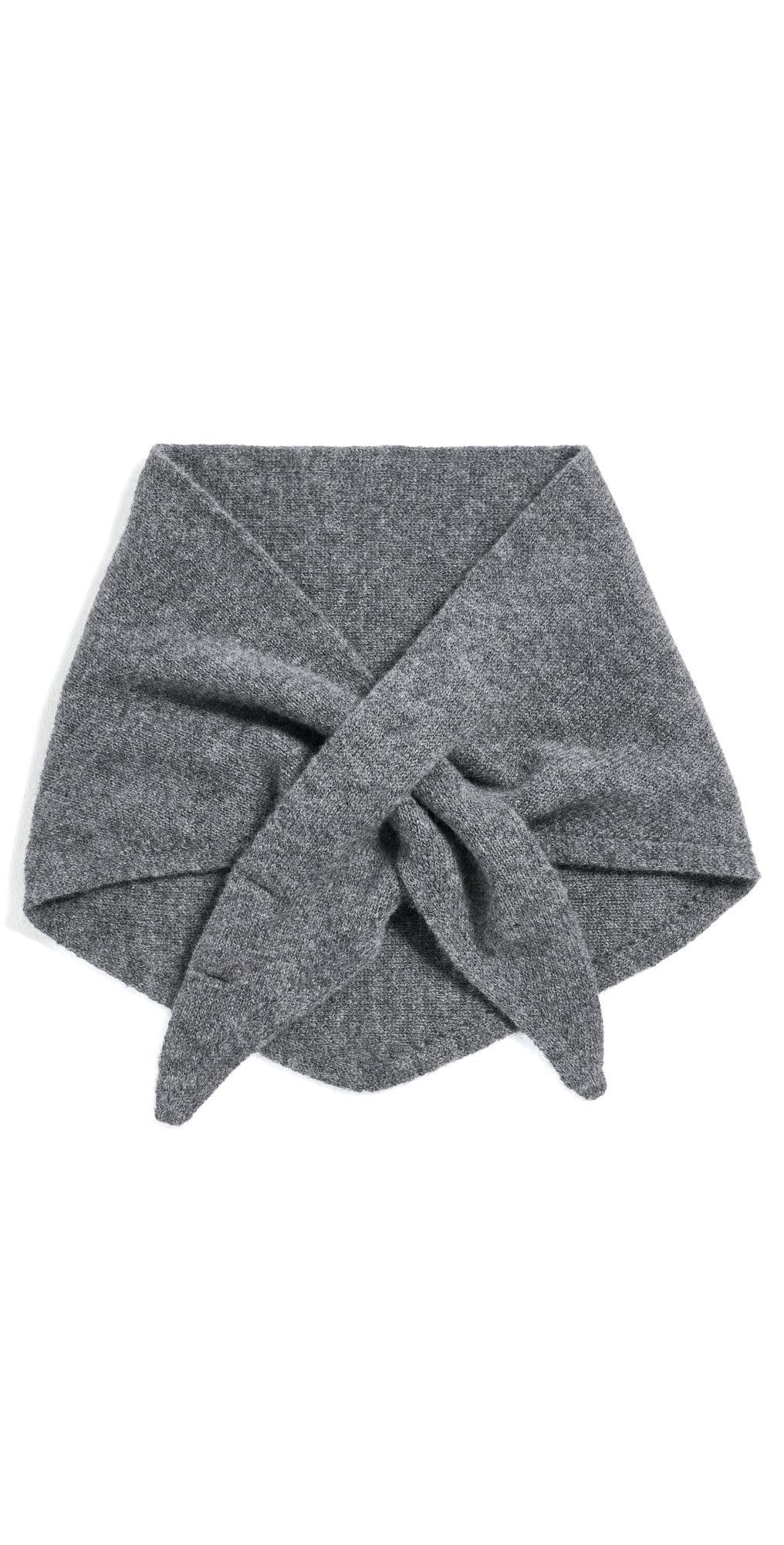 Hat Attack Triangle Wool Knit Scarf Camel One Size