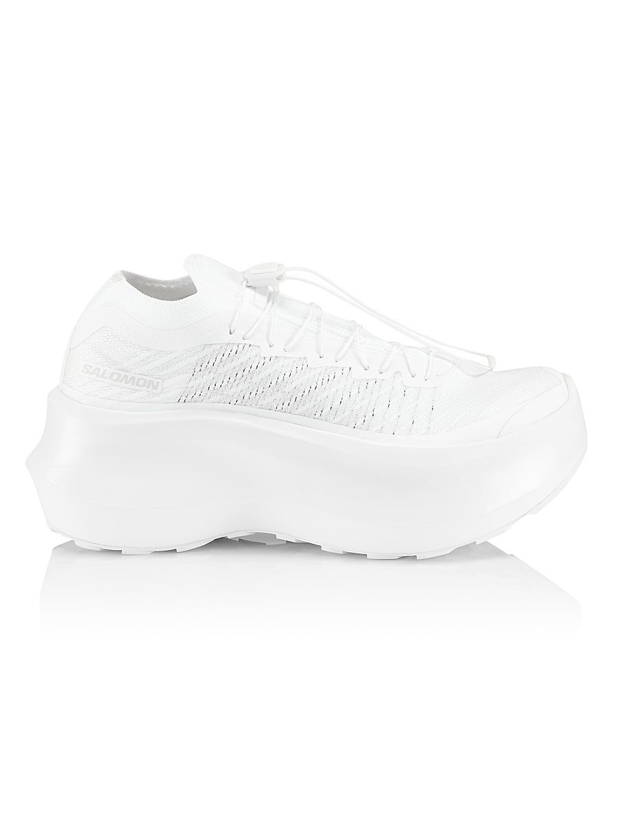 Women's Comme des Garçons x Salomon Pulsar Platform Sneakers - White - Size 12