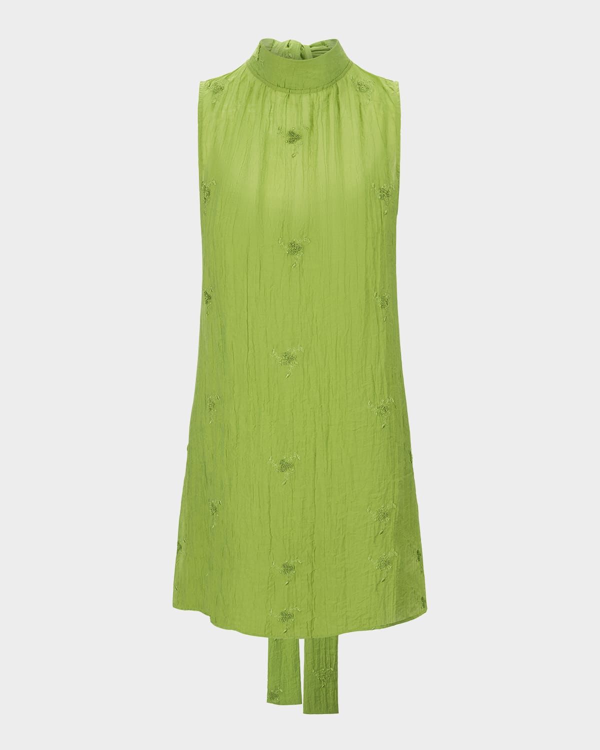 Albee Tie-Neck Mini Dress