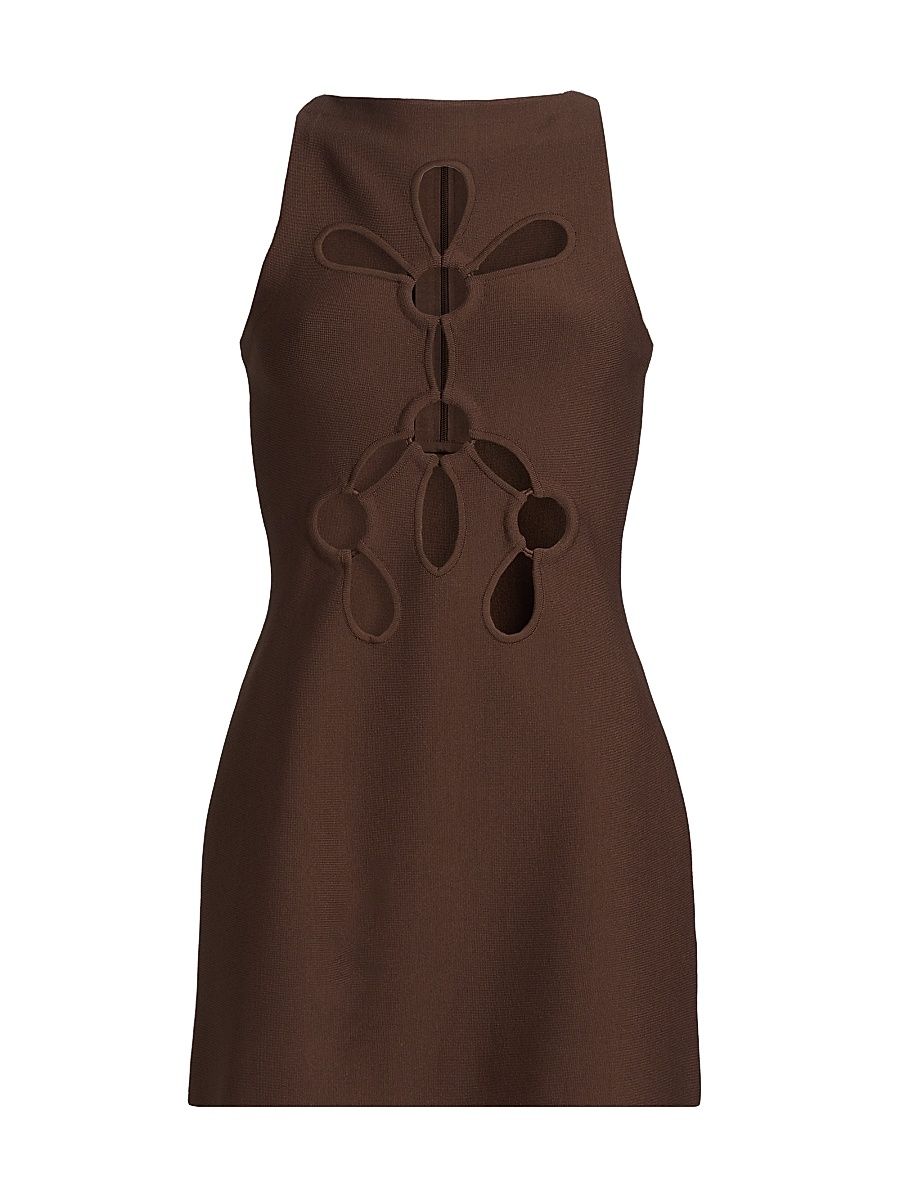 Women's Franco Cut Out Knit Minidress - Java - Size XL